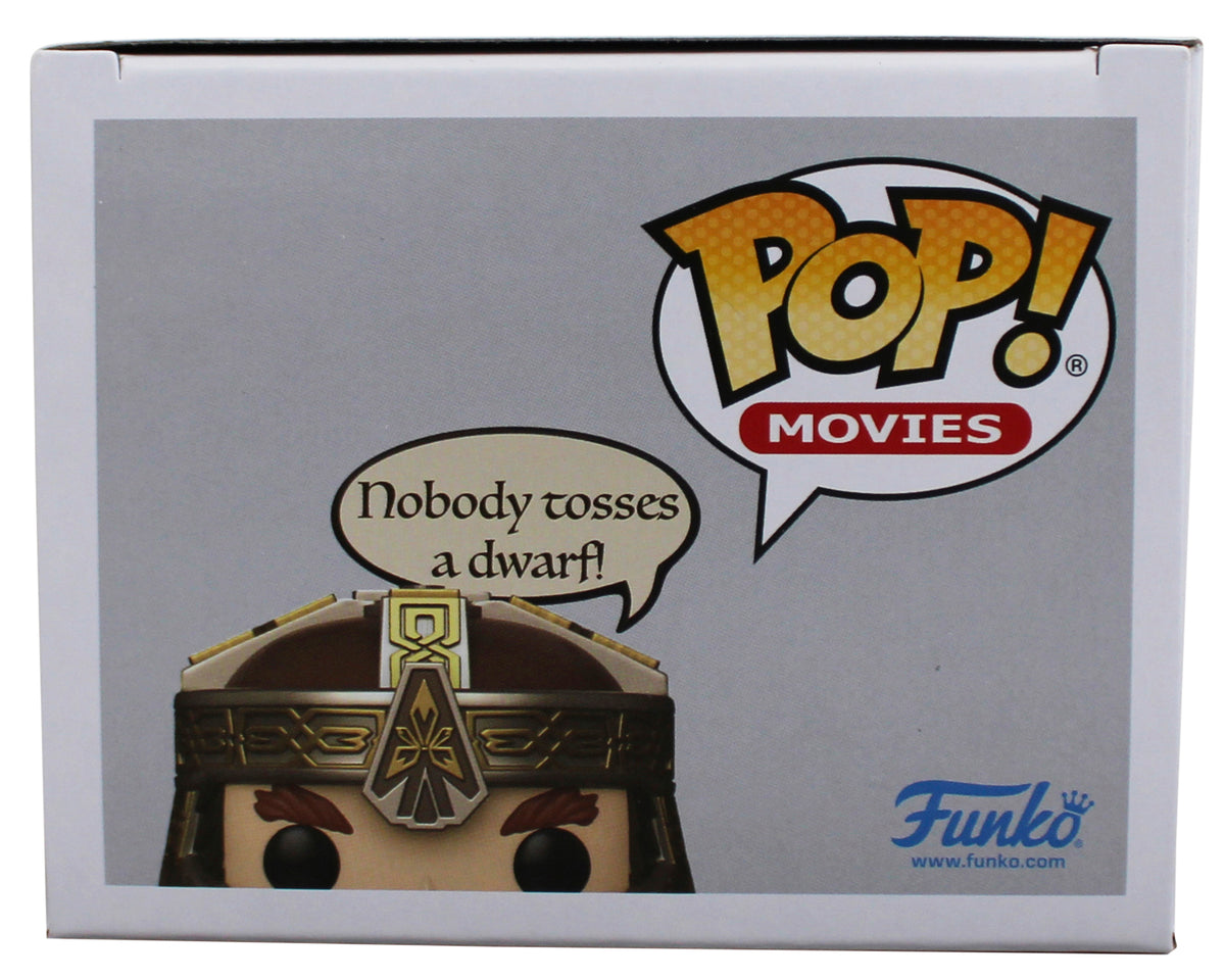 John Rhys-Davies LOTR "Gimli" Signed #2028 Funko Pop Figure w/ Green Sig BAS Wit