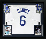 Steve Garvey "74 NL MVP" Signed White Pro Style Framed Jersey BAS Witnessed