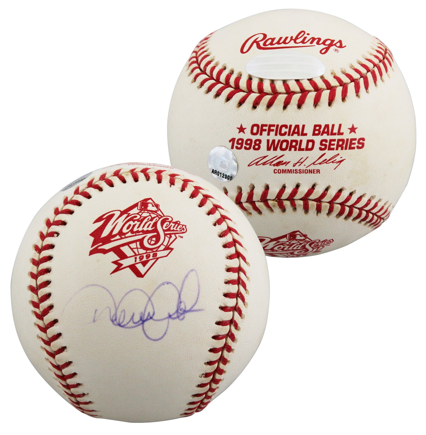 Yankees Derek Jeter Signed 1998 World Series Baseball W/ Case MLB #AR012900