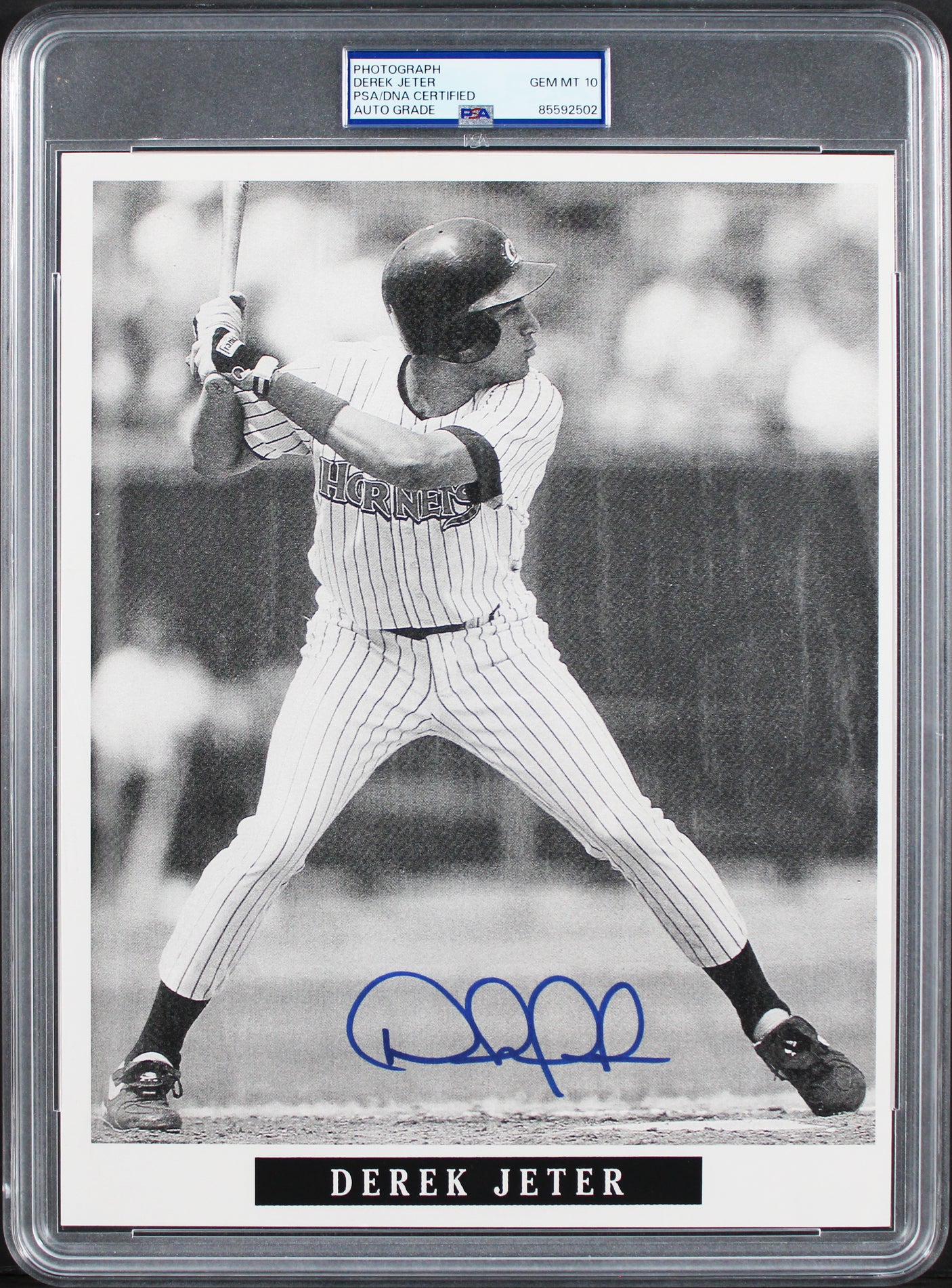 Yankees Derek Jeter Signed 8x10 Minor League Team Issued Photo Auto 10! PSA Slab