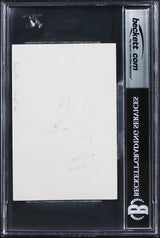 Quentin Tarantino Pulp Fiction Authentic Signed 4x6 Index Card BAS Slabbed