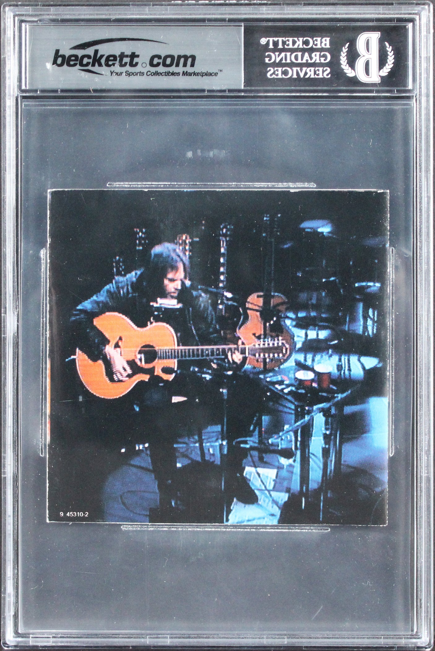Neil Young Authentic Signed Unplugged Cd Cover Auto Graded Gem 10! BAS Slabbed