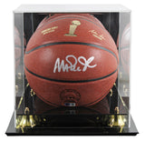 Lakers Magic Johnson Signed Wilson Trophy Series Basketball W/ Case BAS Witness