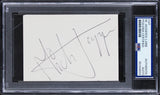 Mick Jagger The Rolling Stones Authentic Signed 3x4.25 Cut Signature PSA Slabbed