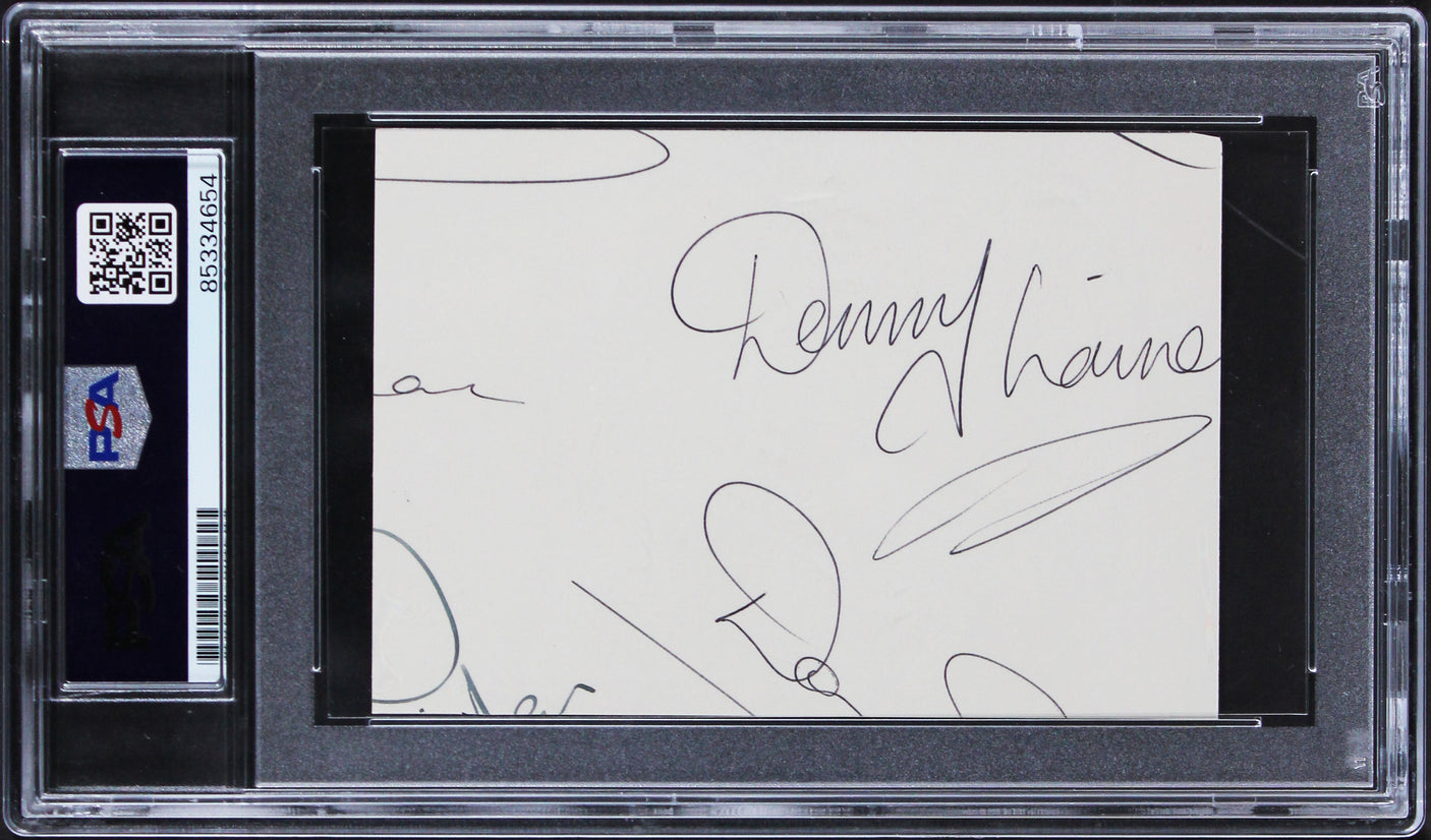 Mick Jagger The Rolling Stones Authentic Signed 3x4.25 Cut Signature PSA Slabbed