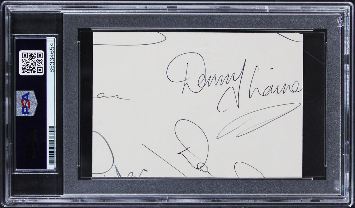 Mick Jagger The Rolling Stones Authentic Signed 3x4.25 Cut Signature PSA Slabbed