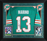 Dolphins Dan Marino Authentic Signed Teal Nike Limited Framed Jersey BAS