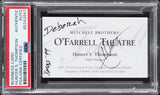 Hunter S. Thompson Authentic Signed Night Manager Business Card PSA/DNA Slabbed
