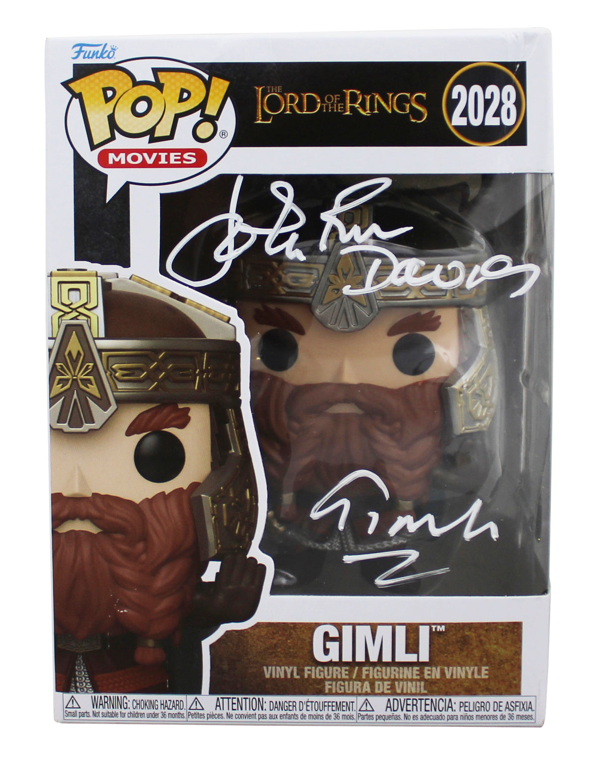 John Rhys-Davies LOTR "Gimli" Signed #2028 Funko Pop Figure BAS Wit #5W070059