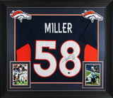 Von Miller Authentic Signed Navy Blue Pro Style Framed Jersey BAS Witnessed 2