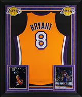 Lakers Kobe Bryant Signed Yellow M&N 2000-01 HWC Authentic Framed Jersey PSA/DNA