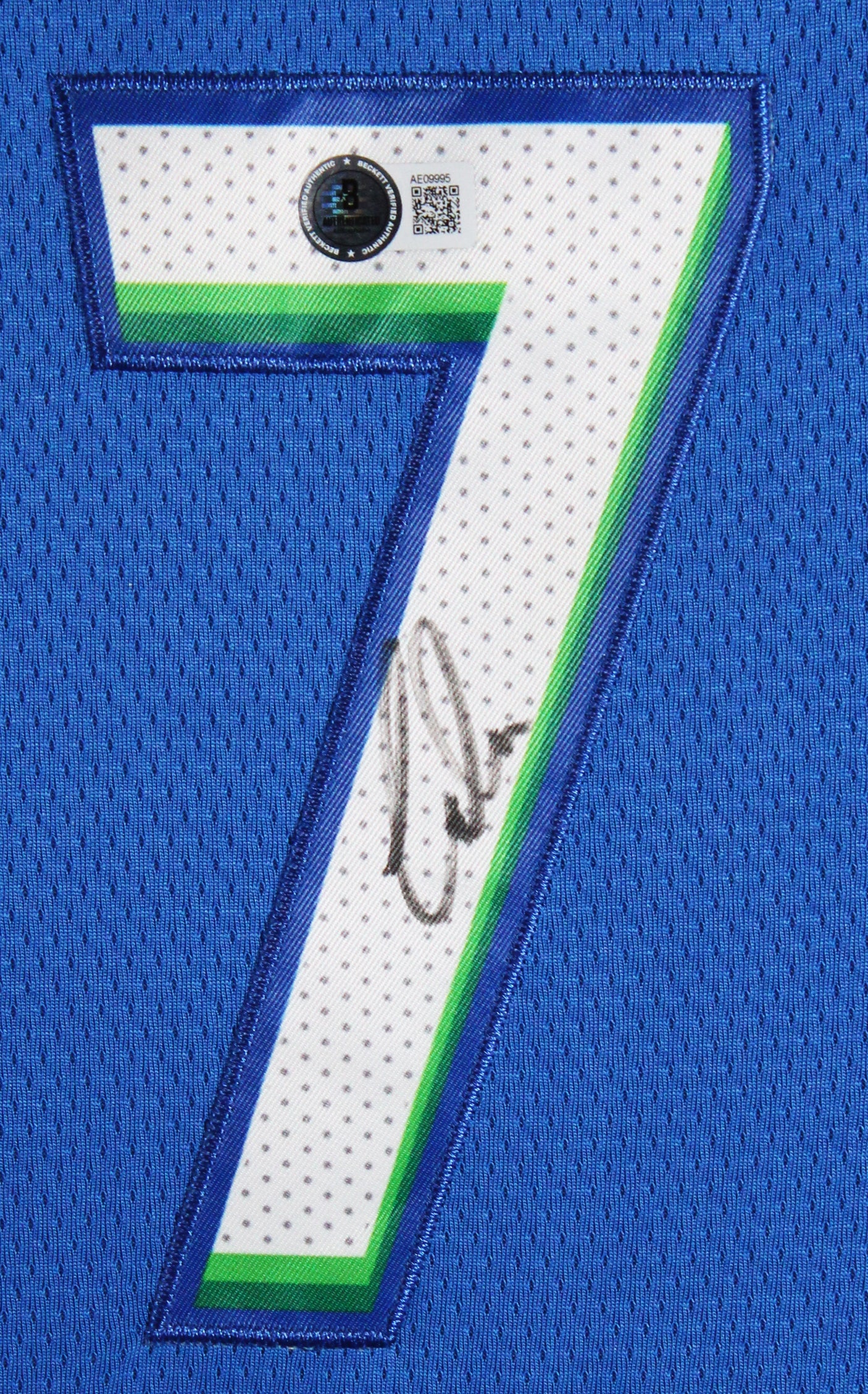 Mavericks Luka Doncic Authentic Signed Blue Nike Framed Jersey BAS #AE09995