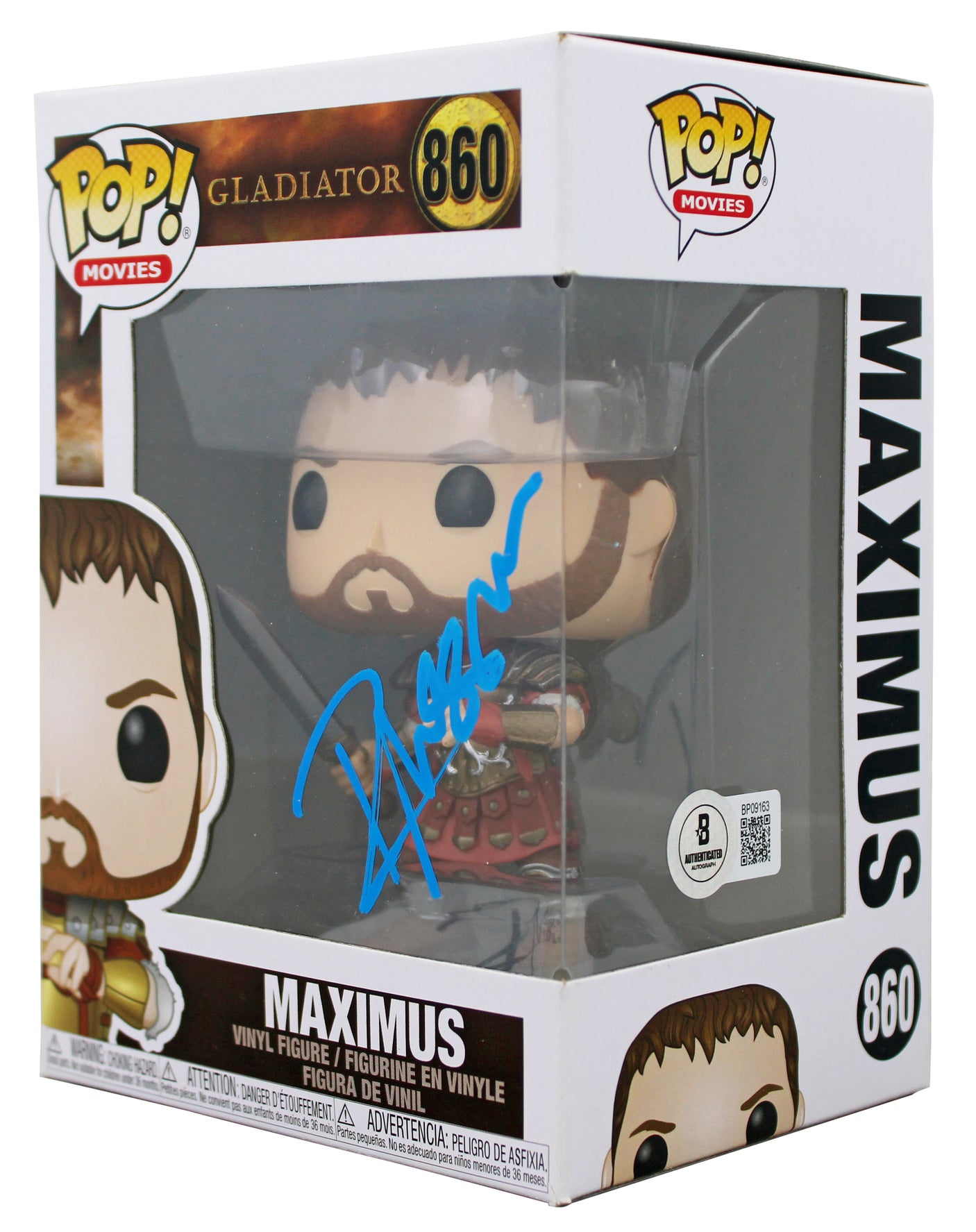 Russell Crowe Gladiator Authentic Signed Maximus #860 Funko Pop Vinyl Figure BAS