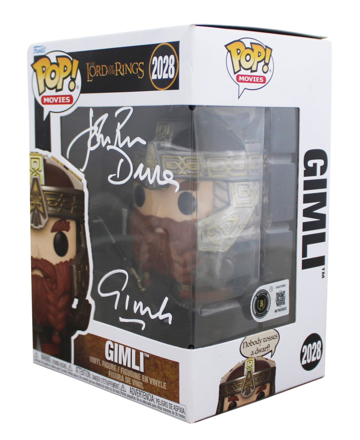 John Rhys-Davies LOTR "Gimli" Signed #2028 Funko Pop Figure BAS Wit #5W070056