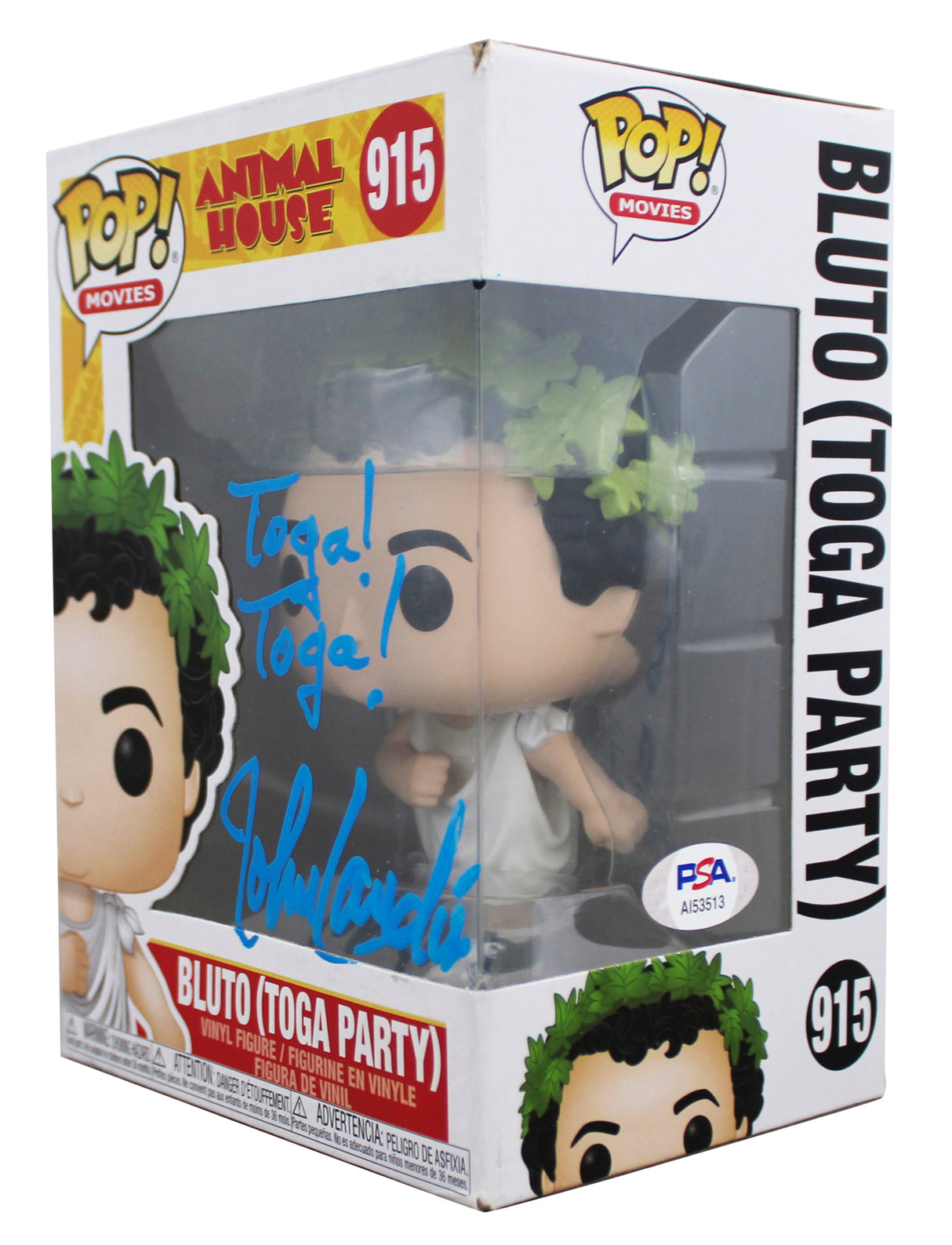 John Landis Animal House "Toga!" Signed #915 Funko Pop Figure PSA/DNA #AI53513