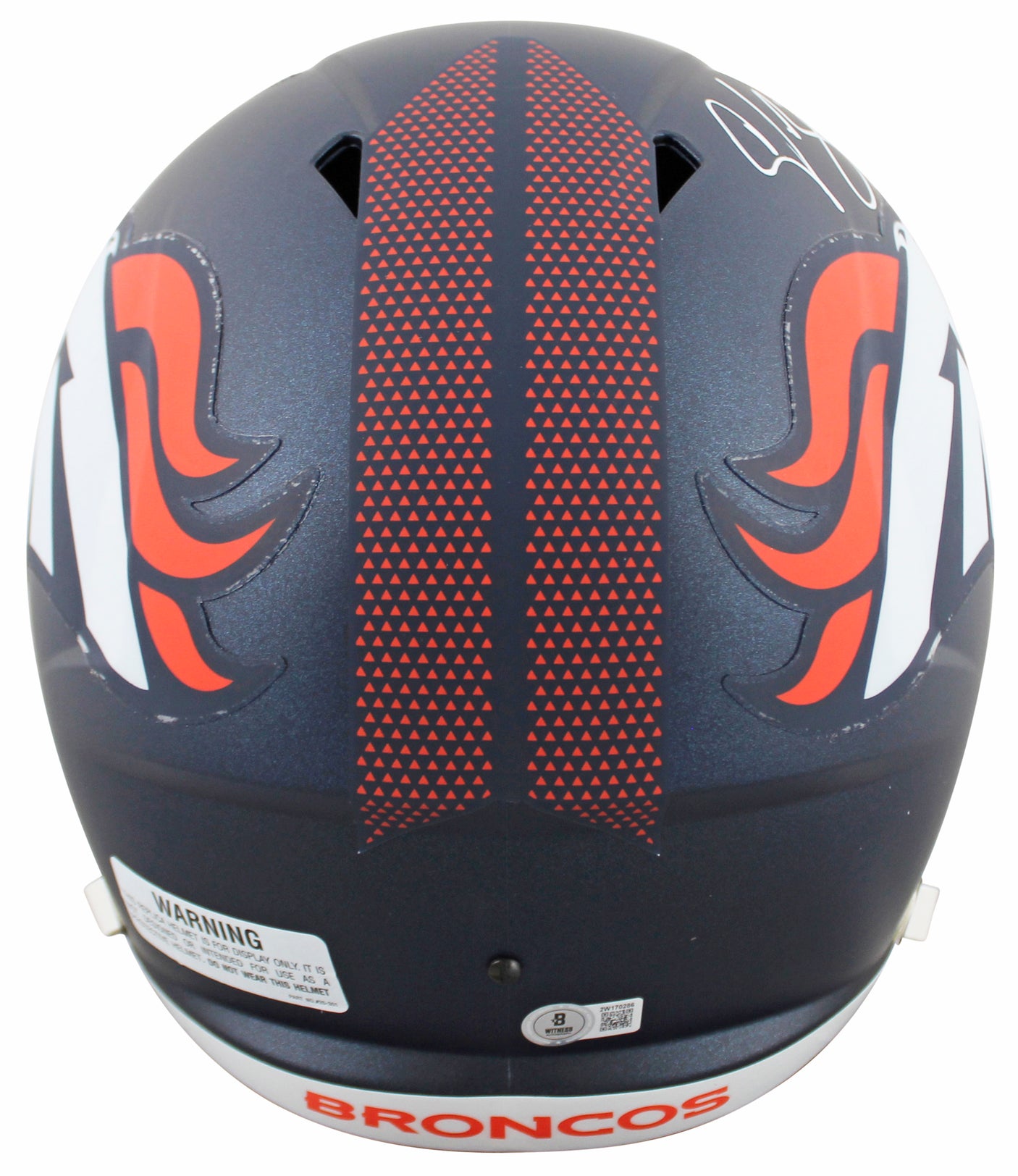 Broncos Champ Bailey Signed F/S Speed Rep Helmet W/ Case w/ White Sig BAS Wit