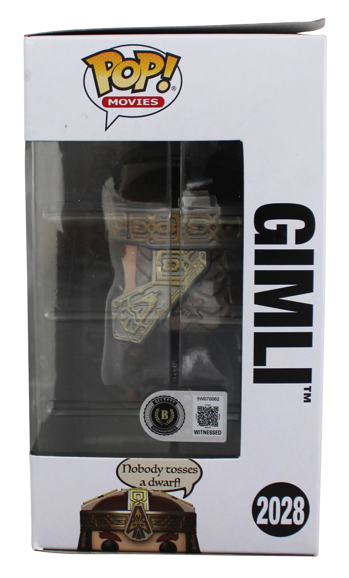 John Rhys-Davies LOTR "Gimli" Signed #2028 Funko Pop Figure BAS Wit #5W070062