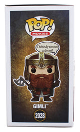 John Rhys-Davies LOTR "Gimli" Signed #2028 Funko Pop Figure BAS Wit #5W070062