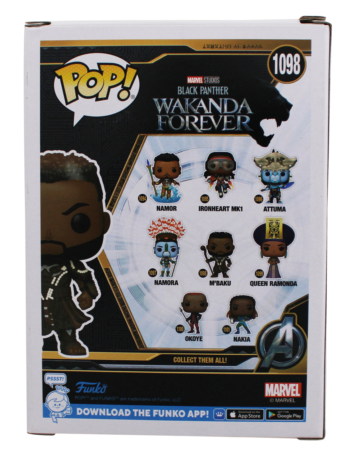 Winston Duke Black Panther Signed M'Baku #1098 Funko Pop Figure PSA/DNA #AO48785