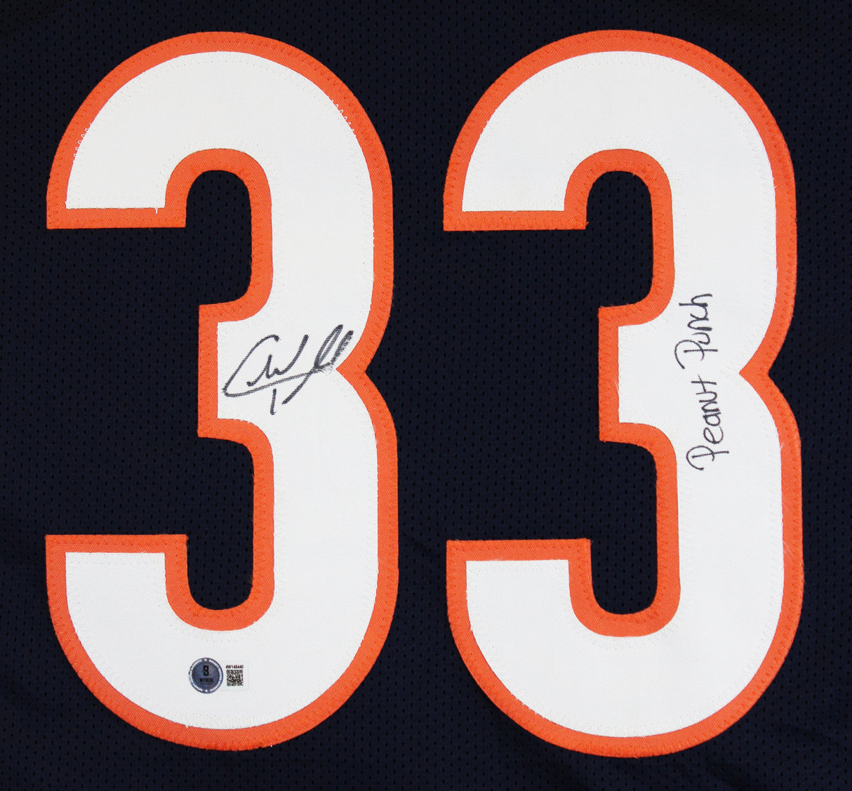 Charles Tillman "Peanut Punch" Signed Navy Pro Style Jersey BAS Witnessed