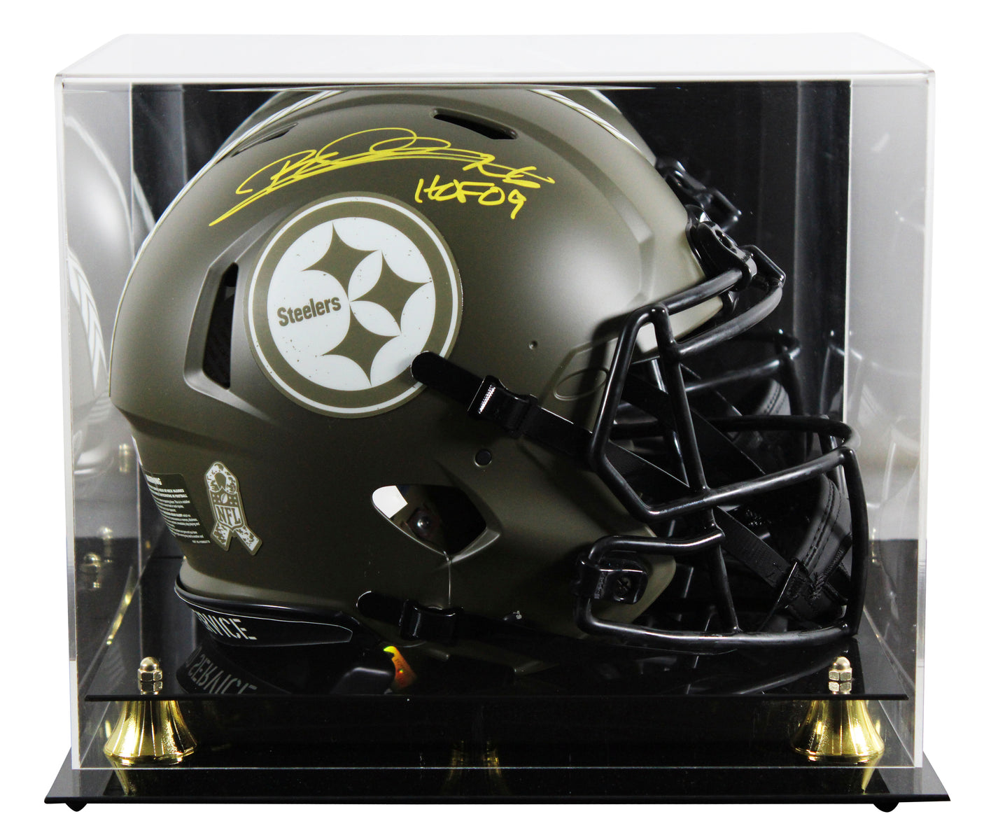 Steelers Rod Woodson "HOF 2009" Signed STS F/S Speed Proline Helmet W/ Case BAS