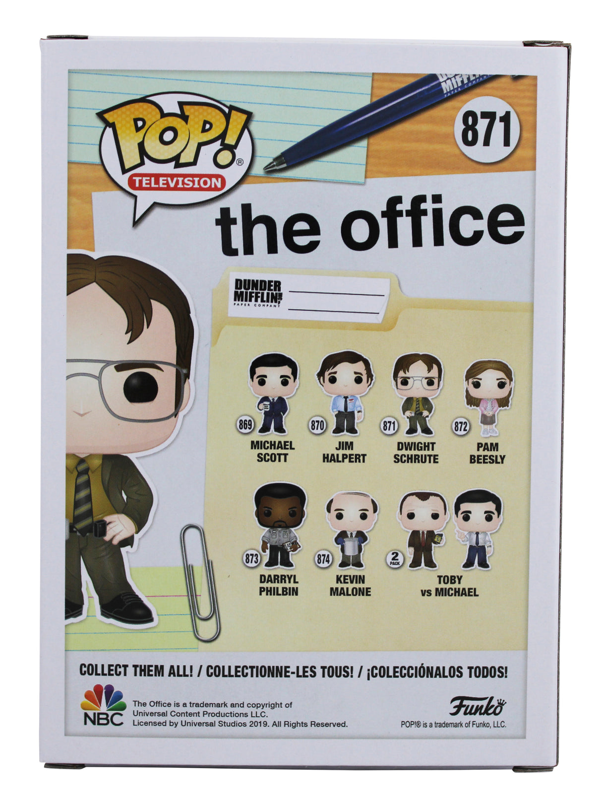 Rainn Wilson The Office Signed Dwight Schrute #871 Funko Pop Vinyl Figure BAS 2