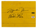 Michael Jordan & Magic Johnson Authentic Signed 8x10 Forum Floorboard PSA & UDA