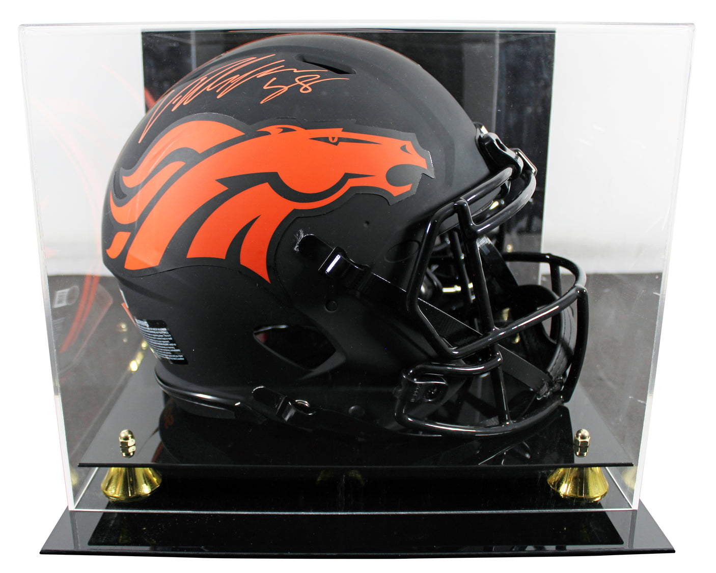 Broncos Von Miller Signed Eclipse F/S Speed Proline Helmet W/ Case BAS Witnessed