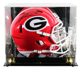 Georgia Hines Ward Signed Full Size Speed Rep Helmet W/ Case BAS Witnessed