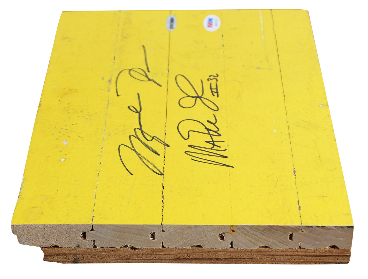 Michael Jordan & Magic Johnson Authentic Signed 8x10 Forum Floorboard PSA & UDA