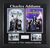 Charles Addams The Addams Family Authentic Signed & Framed 1.5x4 Cut BAS LOA
