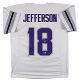 Justin Jefferson Authentic Signed White Alternate Pro Style Jersey BAS Witnessed