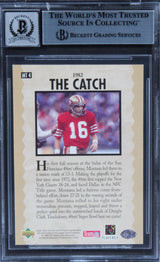 49ers Joe Montana Signed 1995 Upper Deck Trilogy #MT4 Card Auto 10 BAS Slabbed