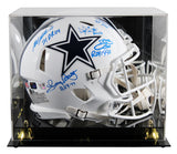 Cowboys (5) Smith Prescott +3 Signed 22 Alt F/S Speed Proline Helmet W/ Case BAS