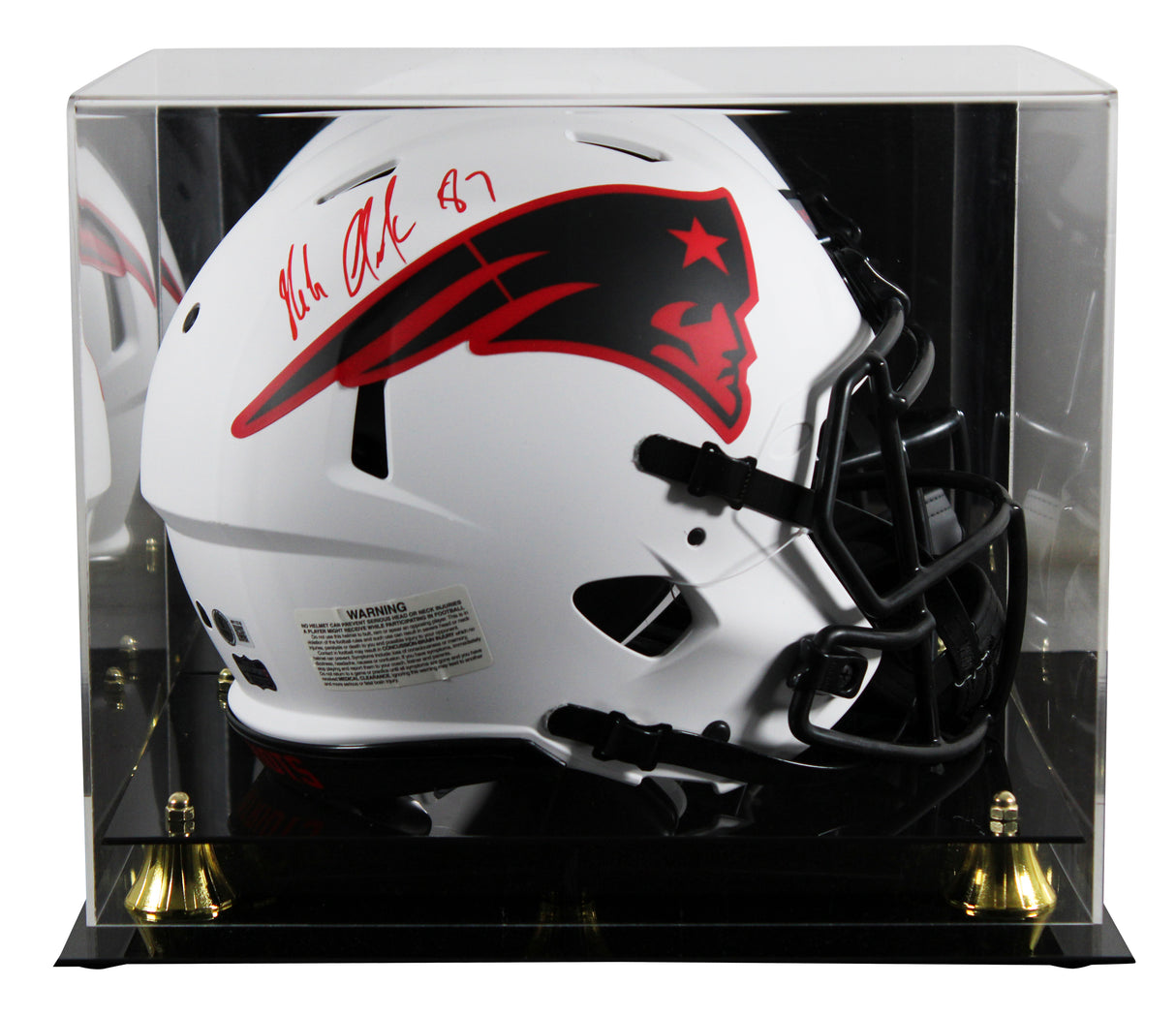 Patriots Rob Gronkowski Signed Lunar F/S Speed Proline Helmet W/ Case BAS Wit
