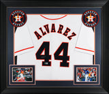 Yordan Alvarez Authentic Signed White Pro Style Framed Jersey BAS Witnessed