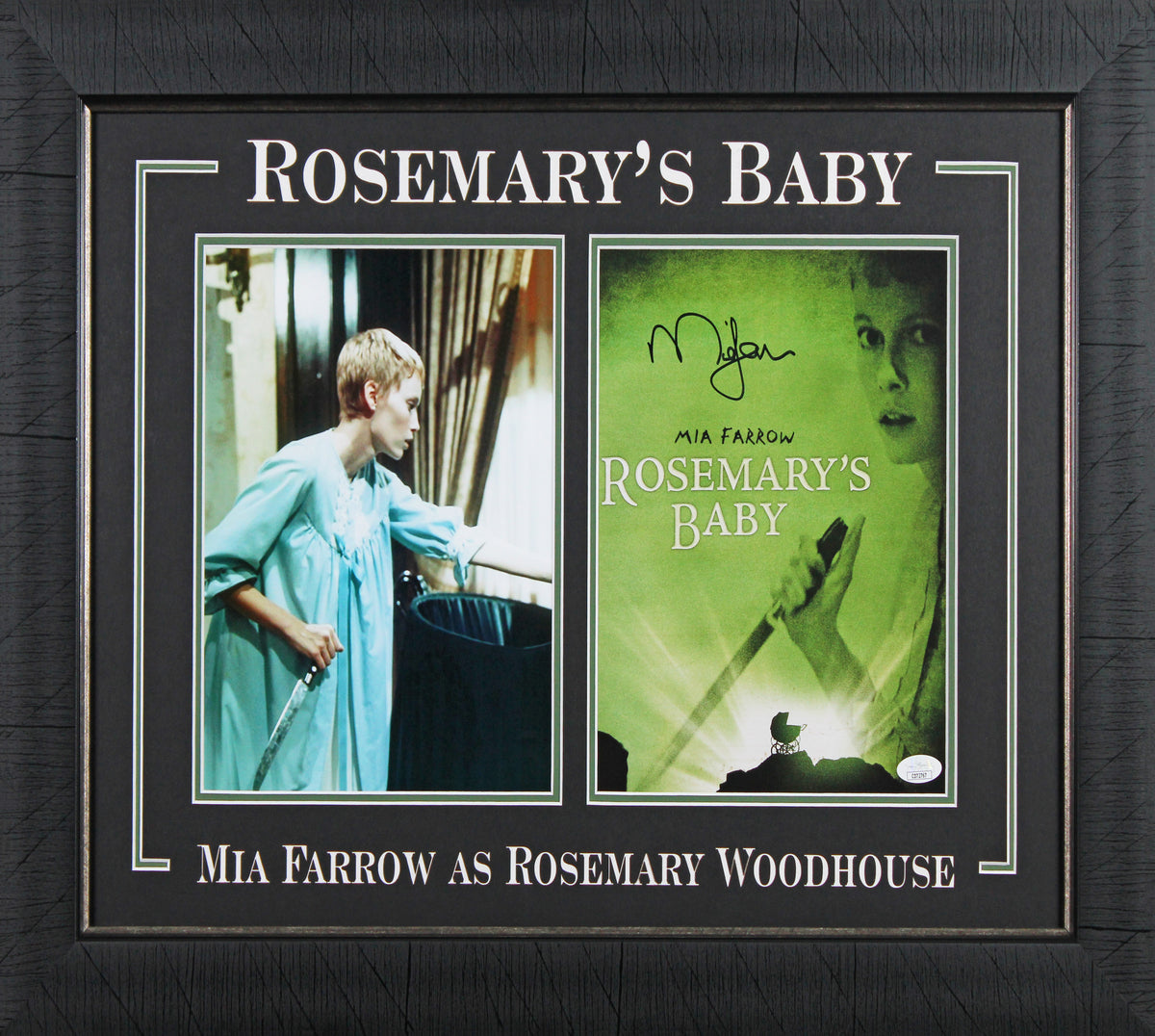 Mia Farrow Rosemary's Baby Authentic Signed 8x10 Framed Photo Autographed JSA