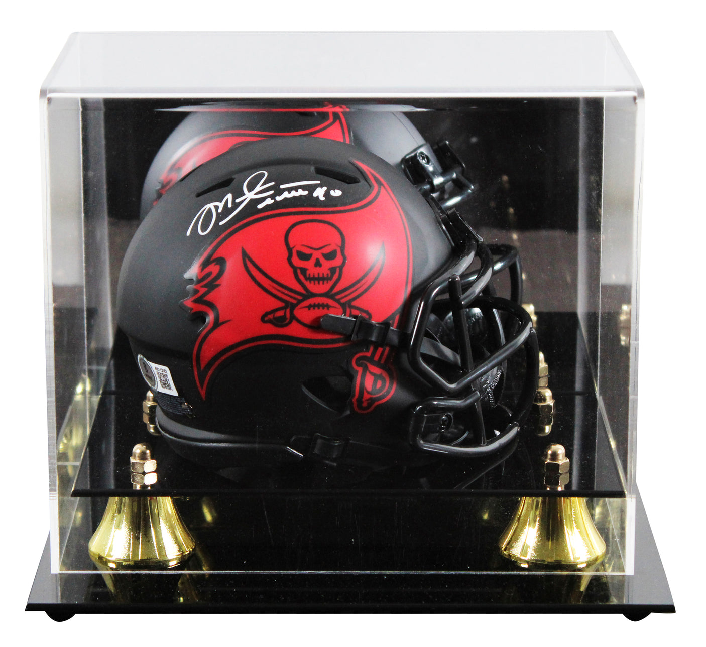 Buccaneers Mike Alstott Signed Eclipse Speed Mini Helmet W/ Case BAS Witnessed