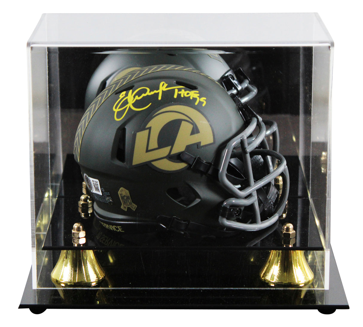 Rams Eric Dickerson "HOF 99" Signed STS IV Speed Mini Helmet W/ Case BAS Witness