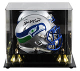 Seahawks Steve Largent "HOF 95" Signed 1983-01 TB Speed Mini Helmet W/ Case BAS