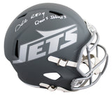 Jets Darrelle Revis "Revis Island" Signed Slate F/S Speed Rep Helmet W/ Case BAS