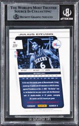 76ers Julius Erving Authentic Signed 2013 Panini Prizm #221 Card BAS Slabbed