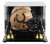 Colts Edgerrin James Signed Salute To Service II Speed Mini Helmet W/ Case BAS W