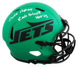 Jets Darelle Revis "2x Insc" Signed Rave Full Size Proline Helmet BAS Witnessed