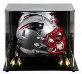 Patriots Ty Law "HOF 2019" Signed Speed Mini Helmet W/ Case BAS Witnessed