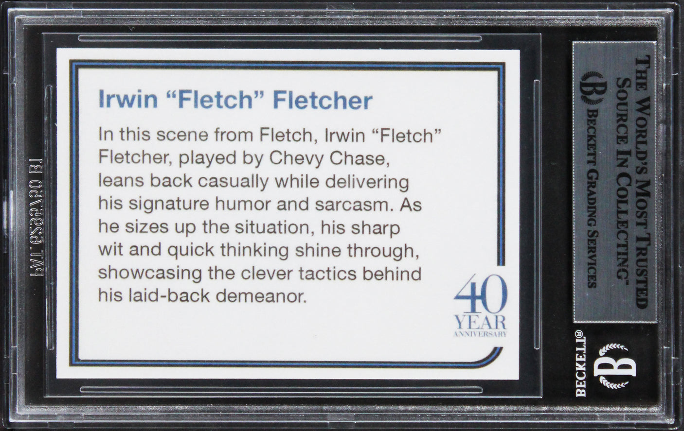 Chevy Chase Fletch Authentic Signed Custom Trading Card Card BAS Slabbed