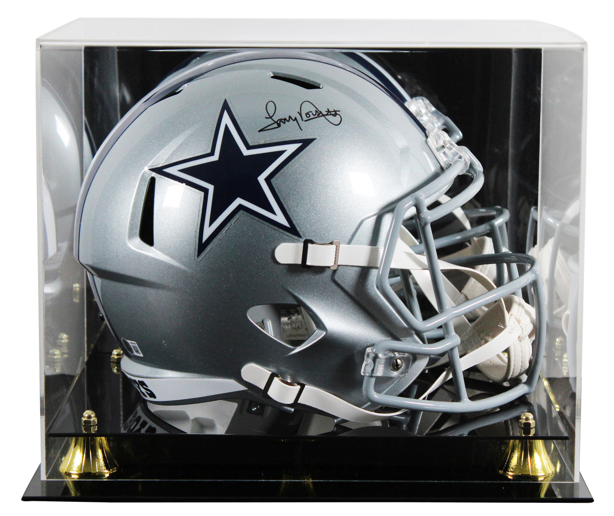 Cowboys Tony Dorsett Signed Full Size Speed Rep Helmet W/ Case BAS Witnessed 3