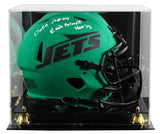 Jets Darelle Revis "2x Insc" Signed Rave F/S Speed Proline Helmet W/ Case BAS W
