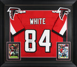 Roddy White Authentic Signed Red Pro Style Framed Jersey BAS Witnessed