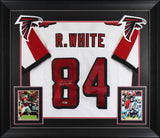 Roddy White Authentic Signed White Pro Style Framed Jersey BAS Witnessed